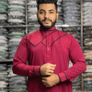 চায়না মাইক্রো স্টিজ ভাংচুর কটন পাঞ্জাবি